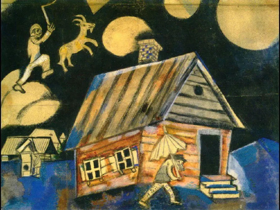 Image of one of the beautiful works of Marc Chagall for lovers of this style