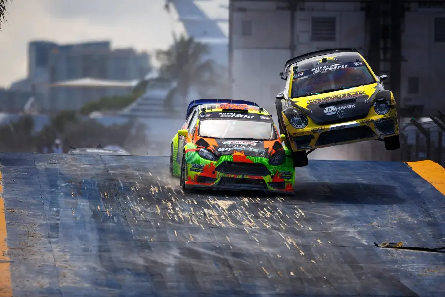 Awesome and exciting background image of rallycross cars