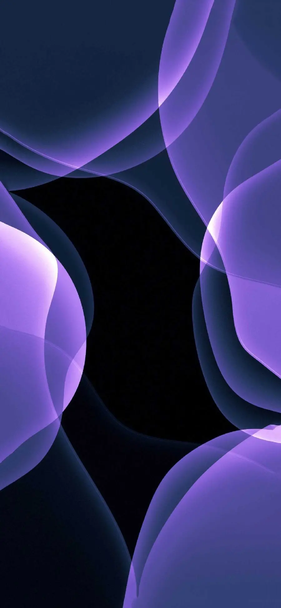 iPhone 15 Wallpaper in Beautiful Purple on Black Background