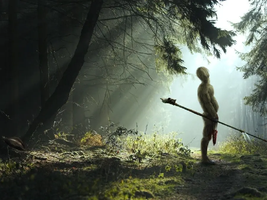 The most downloaded photo of a lonely man next to the trees in the forest 