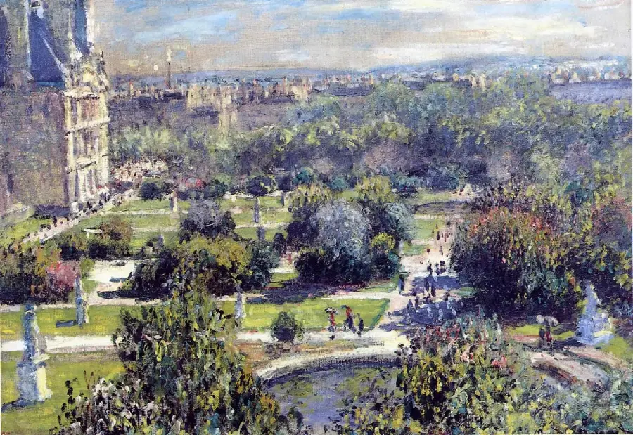 View of the Tuileries Gardens, Paris, Poster Print 1876 by Claude Monet