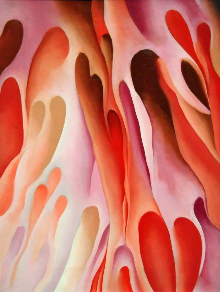 Image of paintings by the famous American artist Georgia O'Keeffe