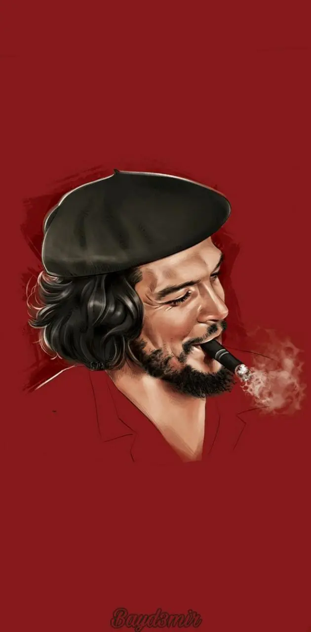 Photo of Ernesto Che Guevara graphic painting, Cuban eagle character