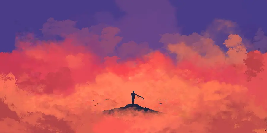 Minimalist sunset image for background 