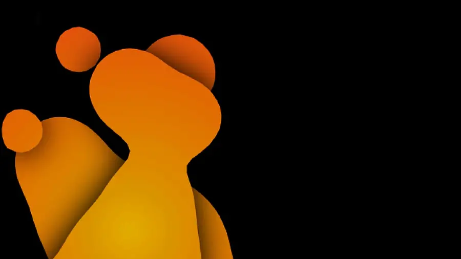 Digital image of orange liquid lava lamps