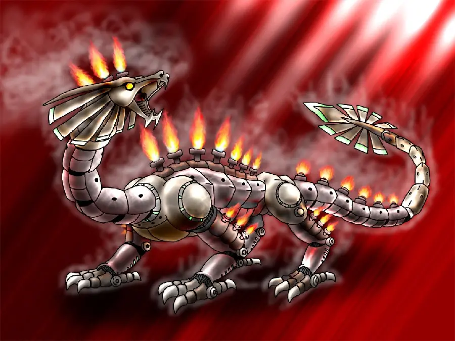 Photo of a fantasy dragon toy made of metal 