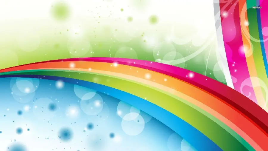 Abstract Wallpaper with Fantasy Rainbow Design for Desktop