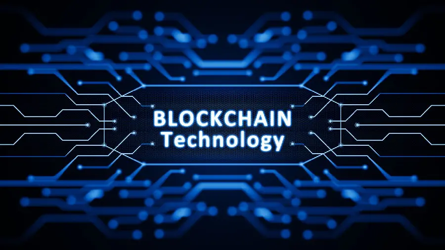 Special and beautiful graphic image of the Block chain design for the profile