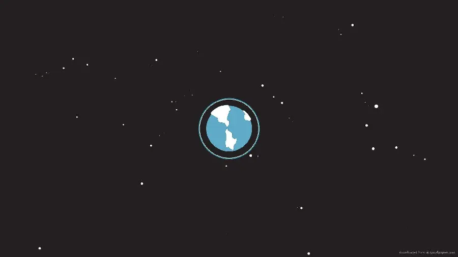 Special Desktop Background with a Minimalistic Earth in Space Design