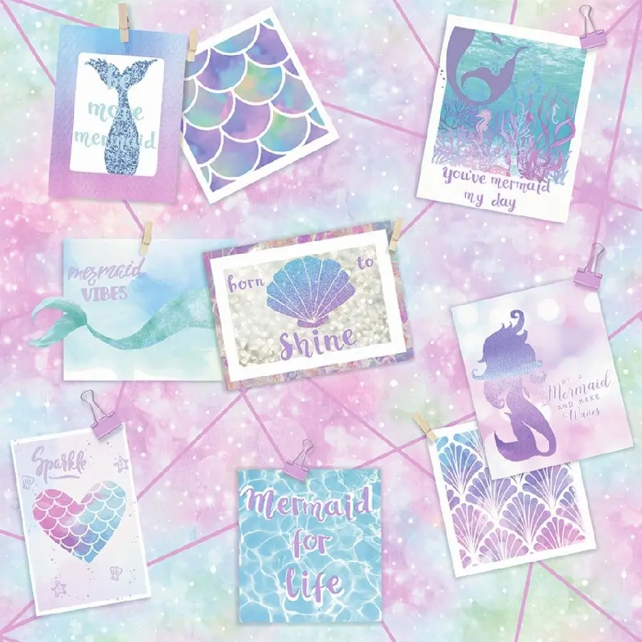 Background Photo Glitter Mermaid Background for Teen Room Prints 