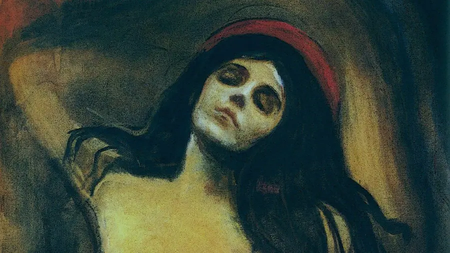 High quality photo of the Madonna painting by Norwegian painter Edvard Munch