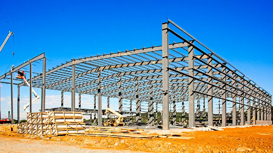 High resolution photo of steel building in daylight