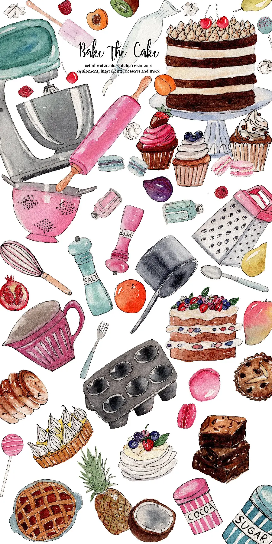 Download background photo of delicious chocolate and vanilla sweets with a busy design 