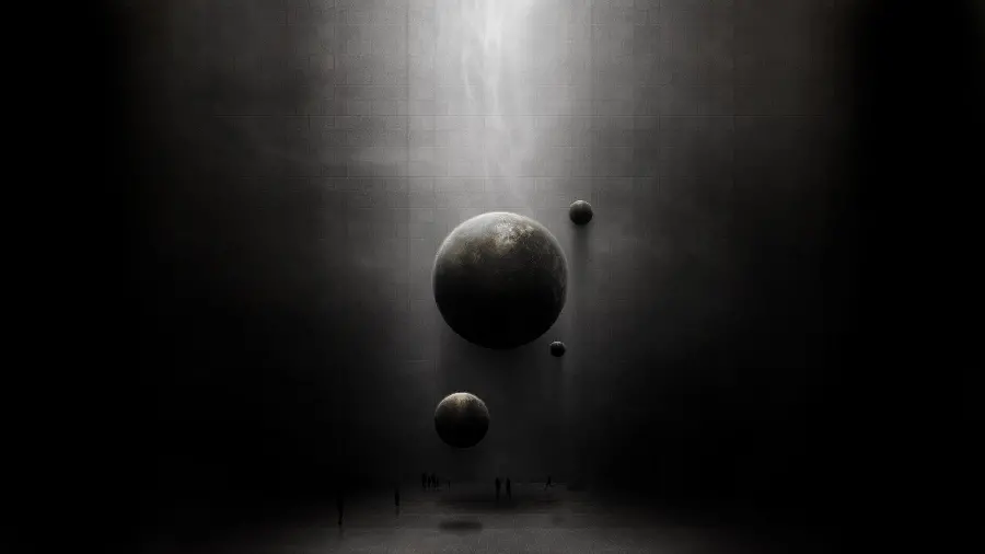 Photo in the dark theme of the popular style of black surrealism