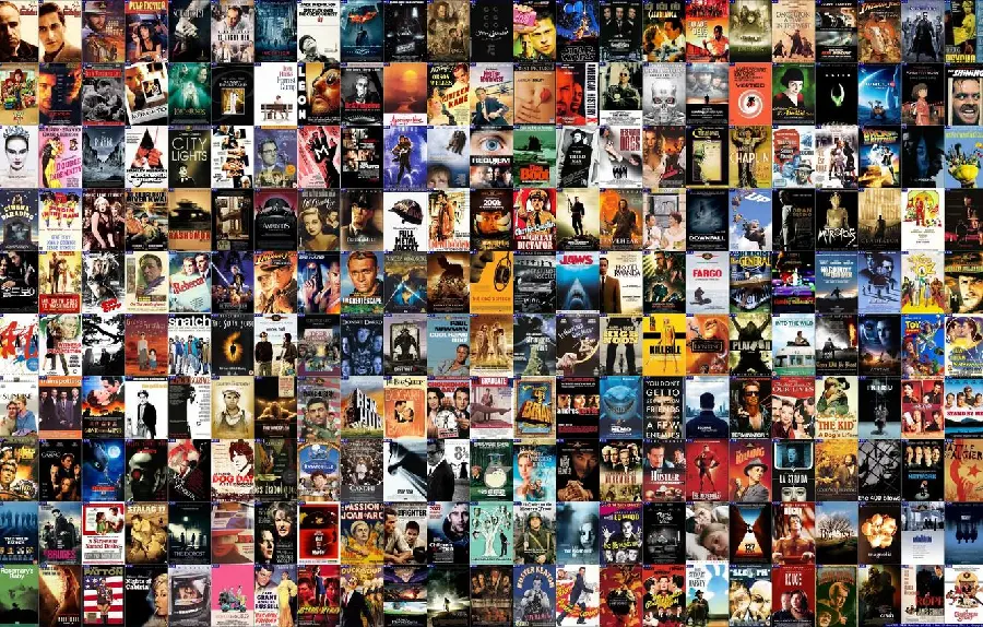 Image of 230 famous cinema posters from around the world in one frame 