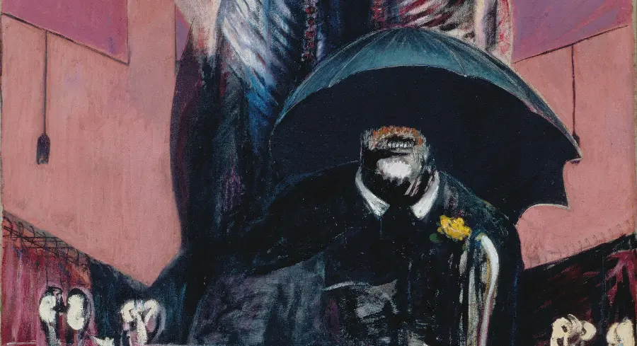 Photo of 1946 Francis Bacon Painting, at MoMA, Prophecy We