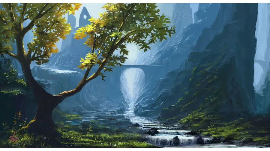 The most beautiful stock photo of a nature painting for decorative wall poster printing