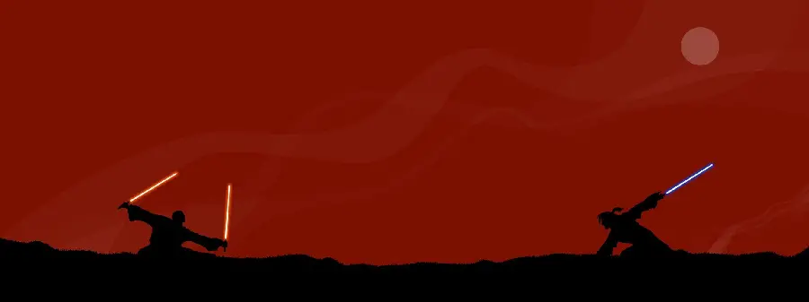Download the background image of the samurai duel for Android and iPhone 