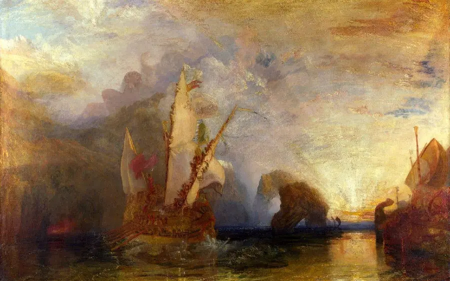 The most viewed art painting by William Turner called The Fury of the Ocean 