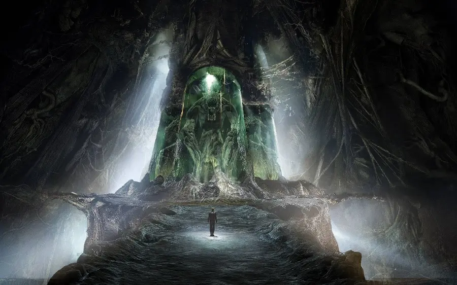 Dark surreal background image for use in the film industry