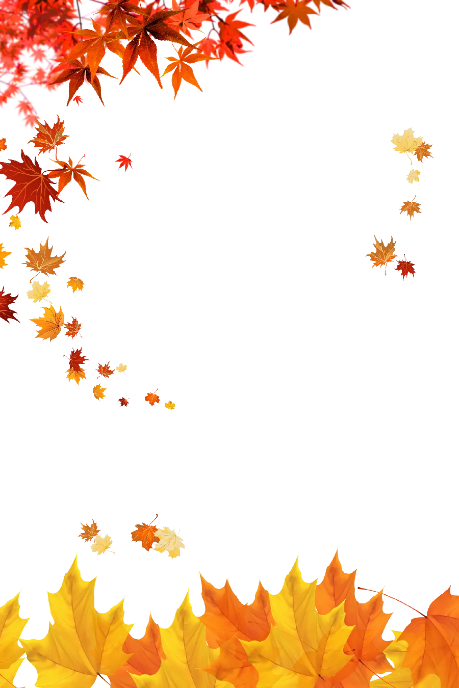 Free download of PNG image of autumn design frame suitable for writing text