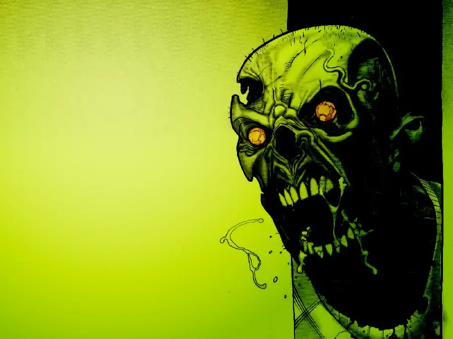 Dark and gloomy profile picture of a human skull with a fantasy and special design