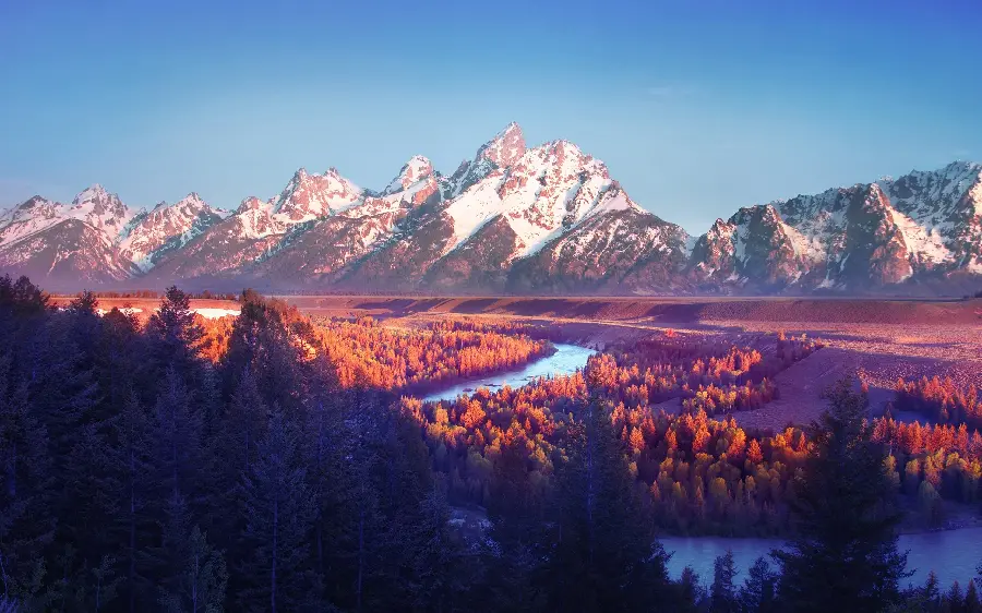 A photo of a sunny and pleasant day in nature and a pristine landscape