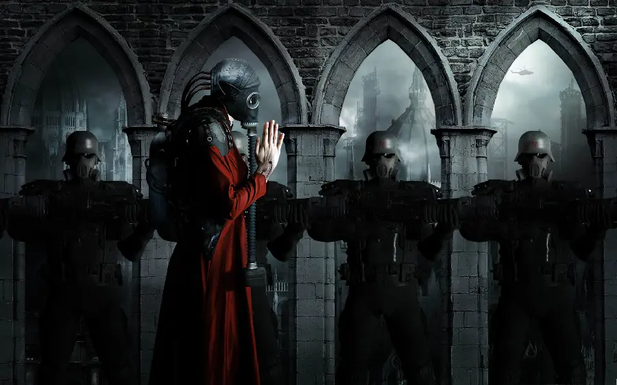 Scary wallpaper similar to apocalyptic movie sequences