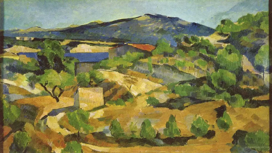 Beautiful and artistic stock by Paul Cezanne, impressionism style