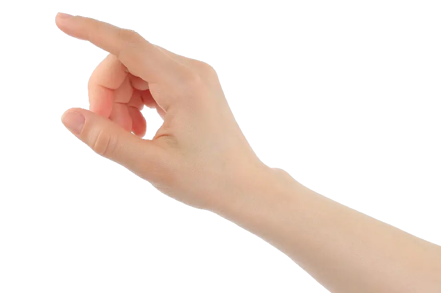 Download a picture of a hand pointing in PNG format 