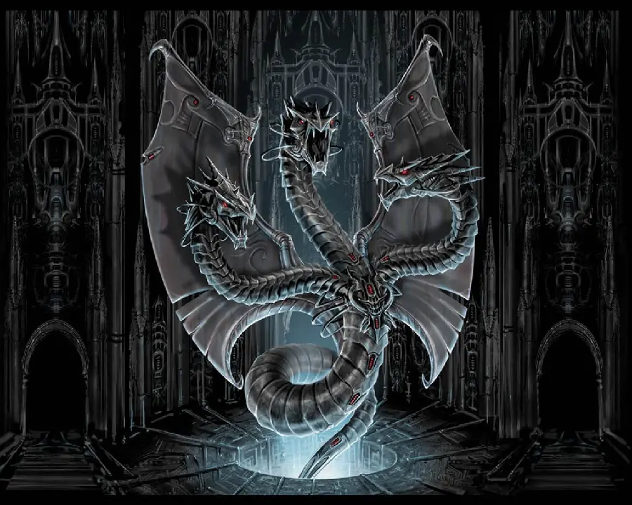 Download the best quality fantasy metal dragon statue photo