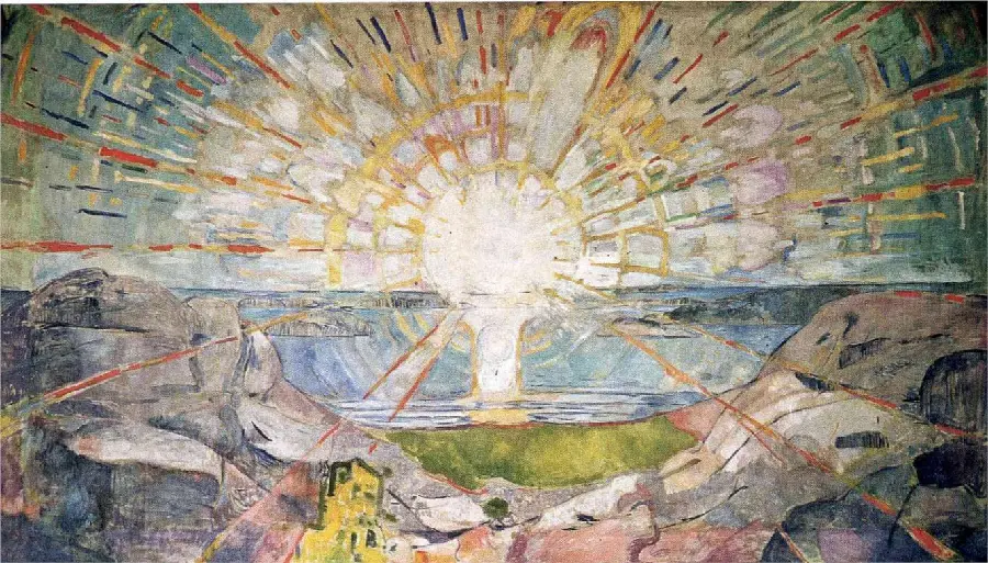 Wallpaper of Edvard Munch's Sun 1911-1910