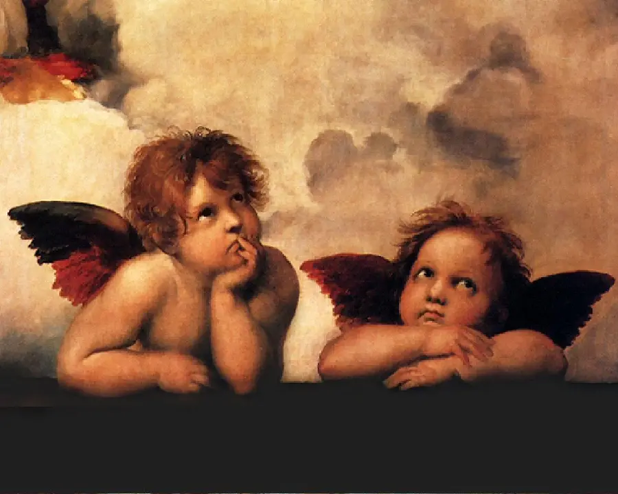 Download the photo of Michelangelo's painting called Little Angels in 4K quality 