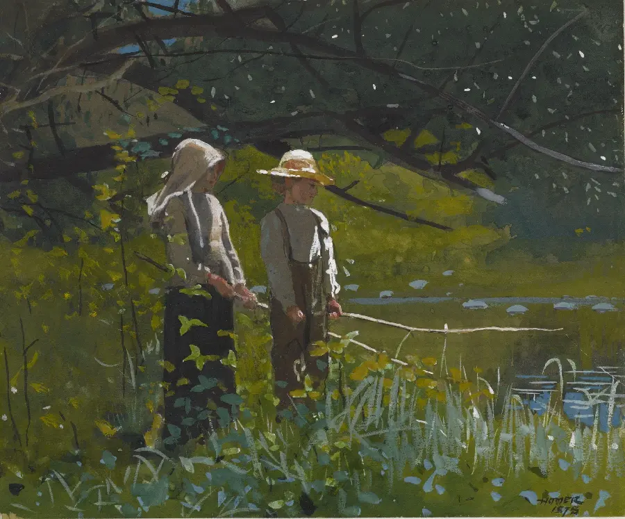 Fishing Painting | Winslow Homer Paintings, American Painting