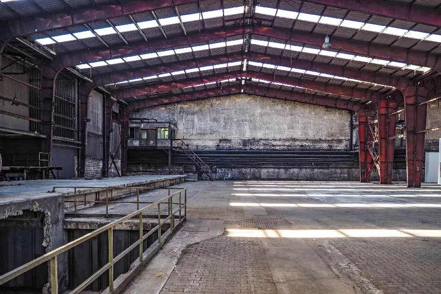 Super quality image of old and half-built steel building