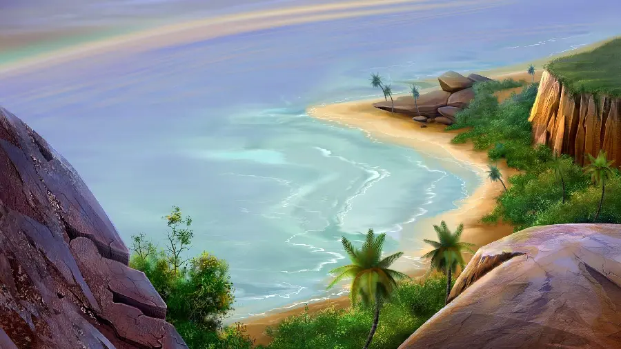 Nature painting stock image with HD quality for printing decorative wall posters