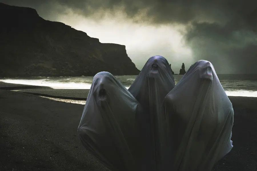 Scary and creepy photo designed in dark surreal style