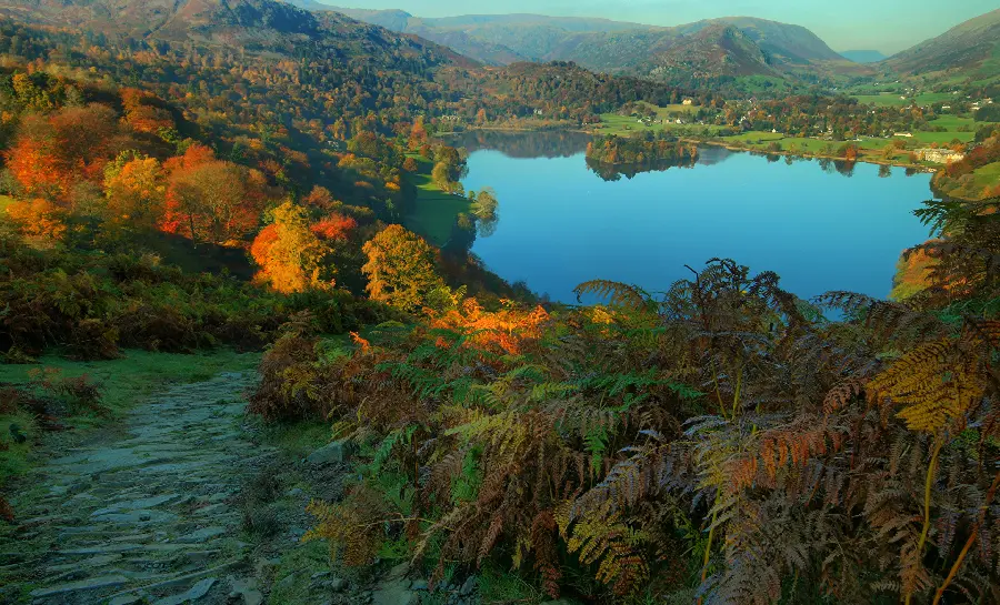 Image of a Dreamy Tourist Spot of Lagrig Falls, a Beautiful Nature in England