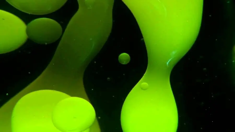 Green Liquid Lava Lamp Wallpaper on Black Background