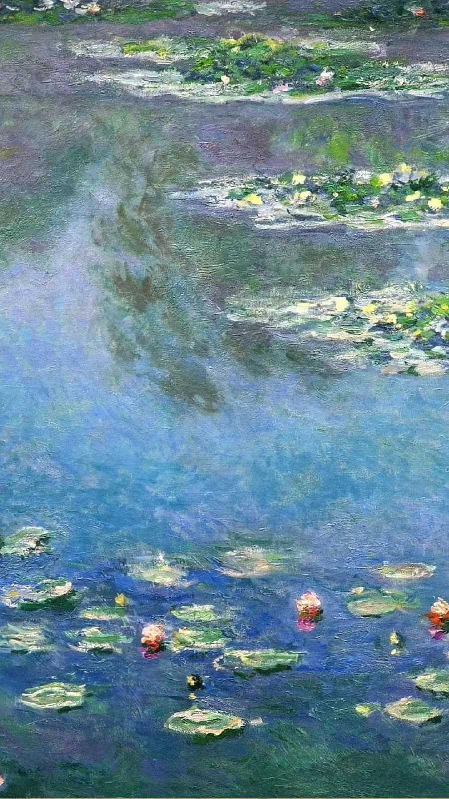 Download the photo without editing and Photoshop of the lake painting by Claude Monet 