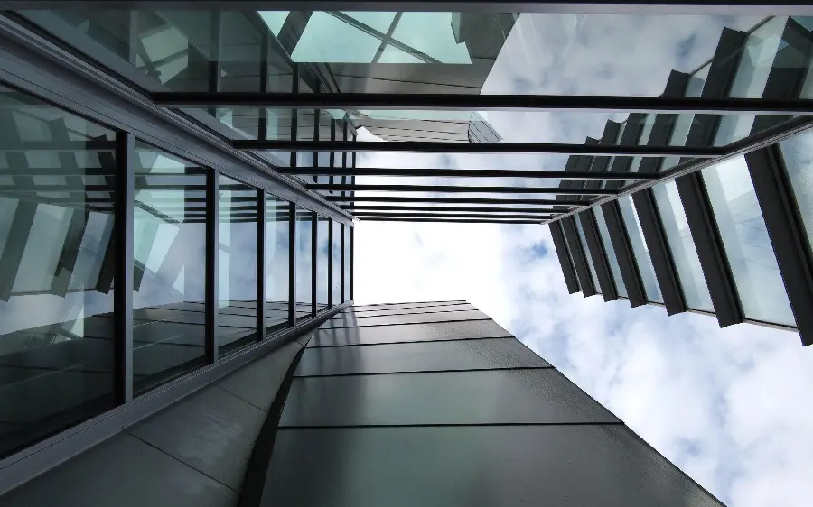 Attractive and modern foreign architectural background for architects' computers