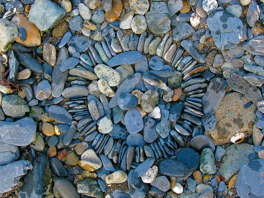 Fine art photography taken from colored stones in various sizes