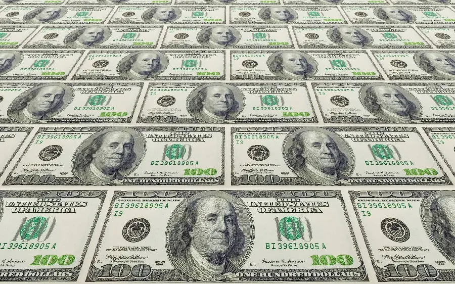 The most special picture of US dollar banknotes with busy design 