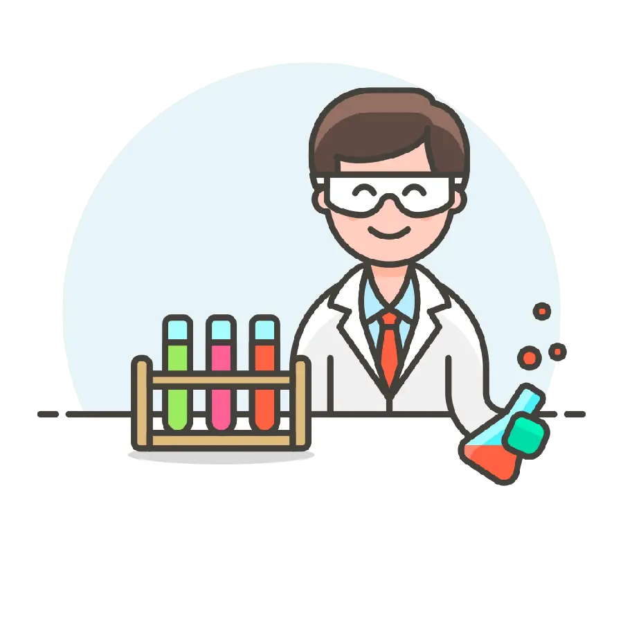 PNG image png computer graphics chemist doing an experiment 