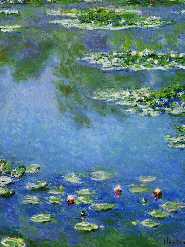 High quality lake painting for iPhone wallpapers