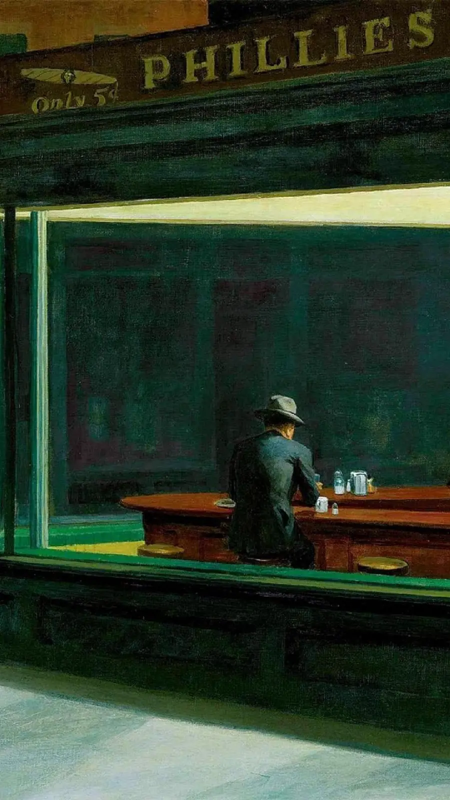 Edward Hopper Nighthawks Oil Painting 1942
