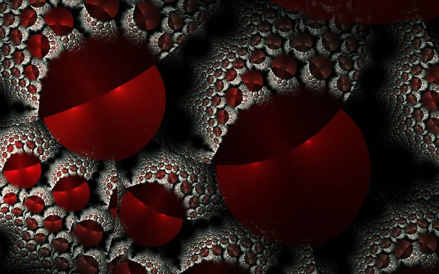 Photo made with geometric shapes in the style of abstract fractal art