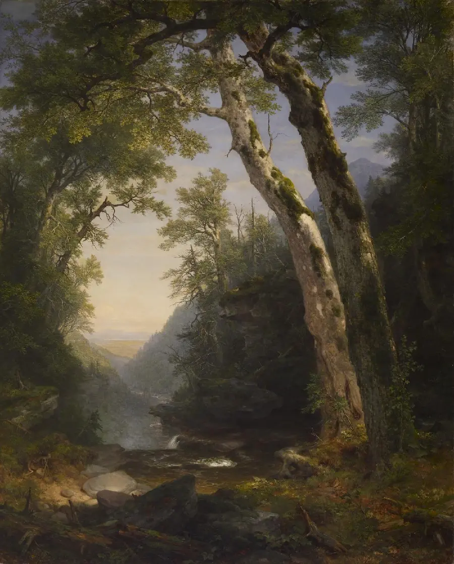 Stunning romanticism style nature painting wallpaper