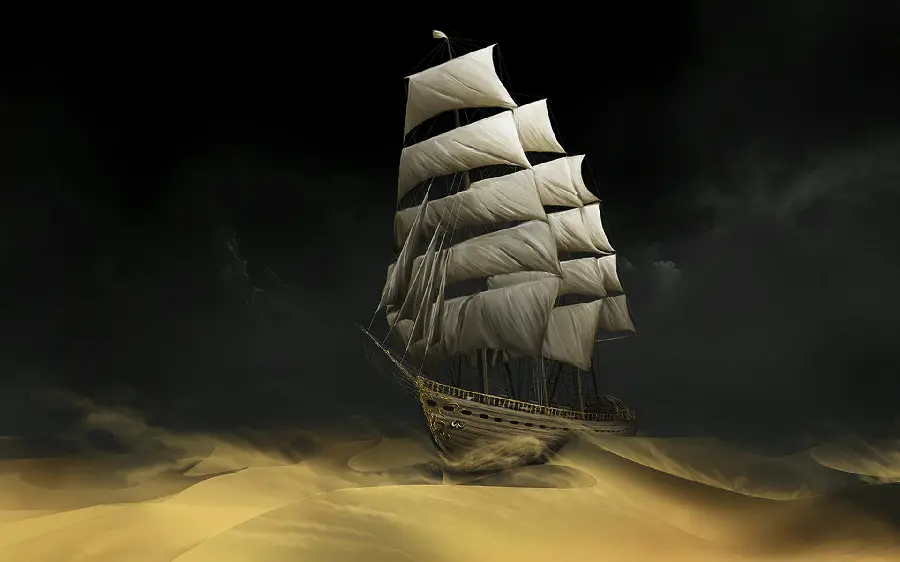 Very beautiful stock photo For square monitor with fantasy ship design