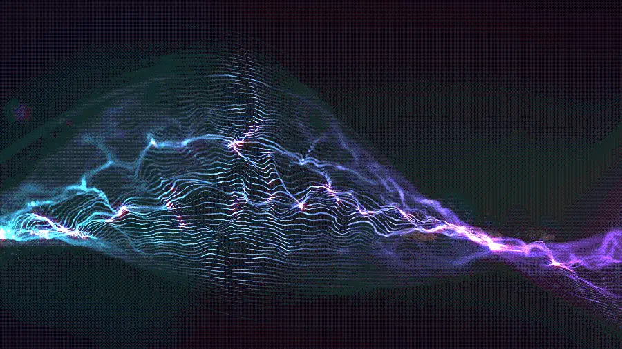 Abstract Blue and Pink Neon Pattern Colorful Wireframe 3D and 3D Photo